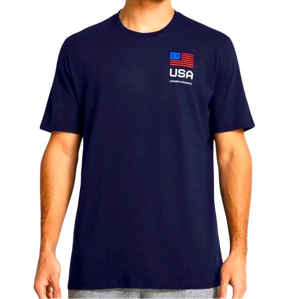 NWT Under Armour Men’s Navy Blue USA Freedom Short Sleeve Tee
